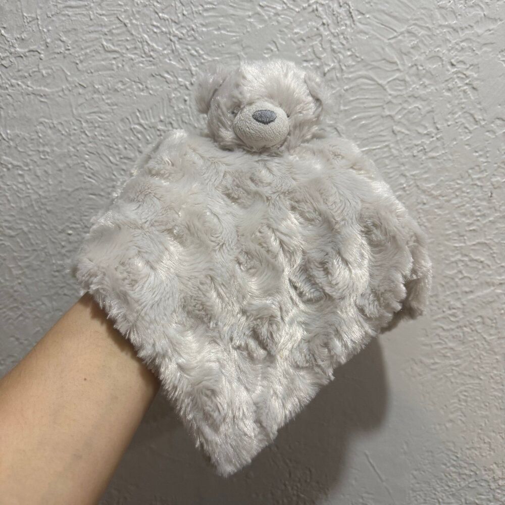 Blankets And Beyond White Sherpa Teddy Bear Security Blanket Lovey 15" By 15"